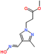CAS#3-[4-(Hydroxyimino-methyl)-3-methyl-pyrazol-1-yl]-propionic acid methyl ester